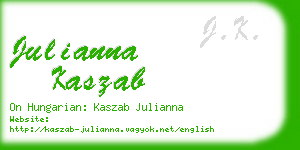 julianna kaszab business card